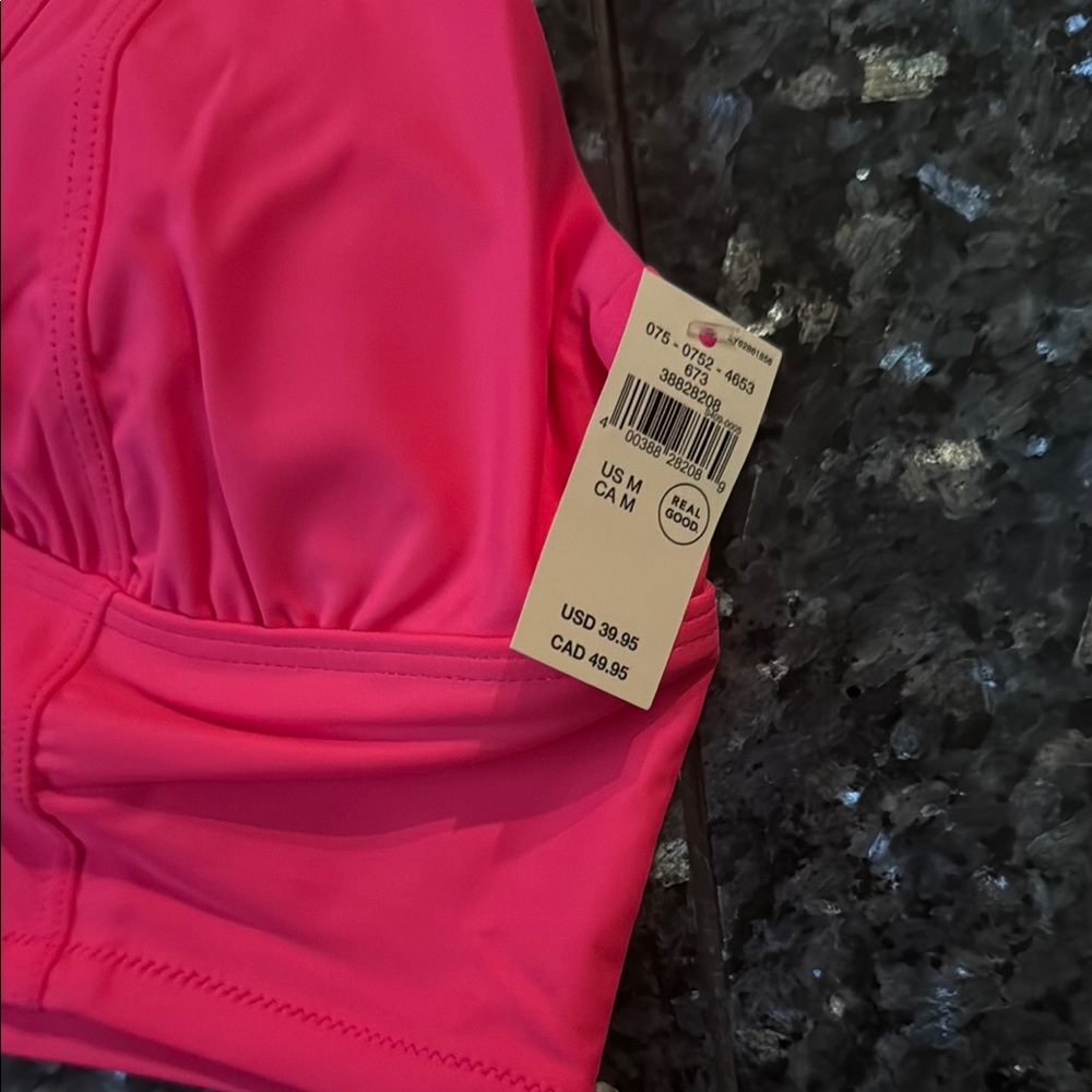 Aerie Pink Bikini Bralette with Longline Design - Picture 2 of 4